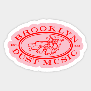 Brooklyn Dust Music (red) Sticker